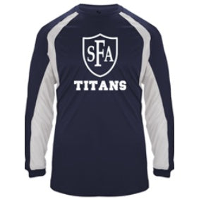 St. Francis of Assisi School Spirit Hook Long Sleeve T-shirt w/ Full Front Titans Logo 