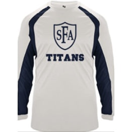 St. Francis of Assisi School Spirit Hook Long Sleeve T-shirt w/ Full Front Titans Logo 