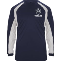 St. Francis of Assisi School Spirit Hook Long Sleeve T-shirt w/ Left Crest Titans Logo 