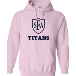 St. Francis of Assisi School Spirit Pullover Hoodie w/ Full Front Titan Logo 
