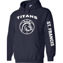 St. Francis of Assisi School Spirit Pullover Hoodie w/ Mascot Titan Logo 