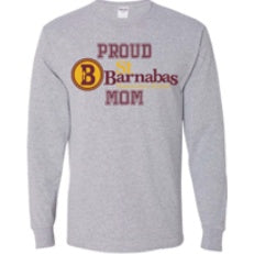 St. Barnabas Elementary School Spirit Long Sleeve T-shirt w/ Proud Mom Logo 