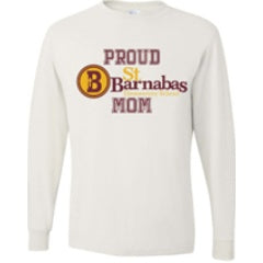 St. Barnabas Elementary School Spirit Long Sleeve T-shirt w/ Proud Mom Logo 