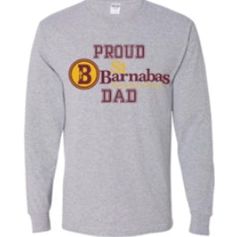 St. Barnabas Elementary School Spirit Long Sleeve T-shirt w/ Proud Dad Logo 