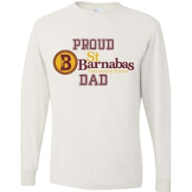 St. Barnabas Elementary School Spirit Long Sleeve T-shirt w/ Proud Dad Logo 