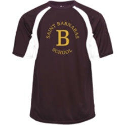 St. Barnabas Elementary School Spirit Hook Short Sleeve T-shirt w/ Full Front Gold "B" Logo 
