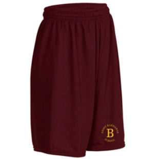 St. Barnabas Elementary School Mesh Short w/ Left Crest Gold "B" Logo 
