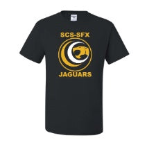 St. Clare of Assisi- St. Francis Xavier School Spirit Short Sleeve T-Shirt w/ Jaguar Logo 