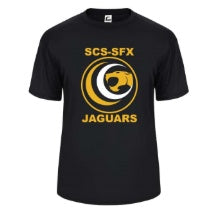 St. Clare of Assisi- St. Francis Xavier School Spirit Performance Short Sleeve T-shirt w/ Jaguar Logo 