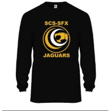 St. Clare of Assis- St. Francis Xavier School Spirit Performance Long Sleeve T-shirt w/ Jaguar Logo 