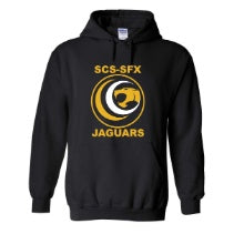 St. Clare of Assisi- St. Francis Xavier School Spirit Pullover Hoodie w/ Jaguar Logo 