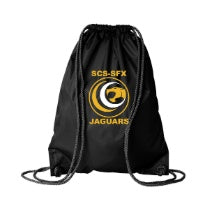 St. Clare of Assisi- St. Francis Xavier School Spirit Cinch Bag w/ Jaguar Logo 