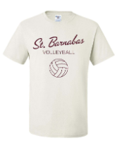 St. Barnabas Elementary School Team Short Sleeve T-Shirt w/ Volleyball Logo 