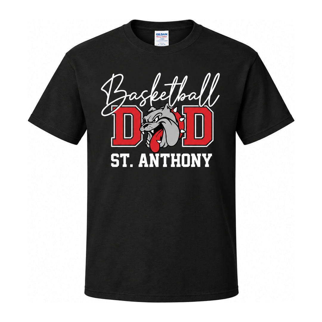 St. Anthony School Team Basketball Dad T-Shirt - St. Anthony School - Black