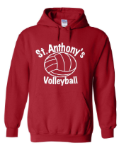 St. Anthony School Team Pullover Hoodie w/ Volleyball Logo 